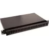 Lanview LVO231552 19-tolline 1U 24-pordiline fiiberpistikupaneel SC Duplex/LC Quad jaoks, rack-kinnitusega, must