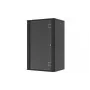 LANVIEW Quick Assembly Flat Pack 19 – 19 inch seinakapp (6U, 600x450x320mm, karastatud klaasuks, must)
