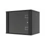 LANVIEW RWF09U45BL 19 tolli 6U seinale kinnitatav võrgukapp, kiire kokkupanek lamepakend, 600x450x368mm, must
