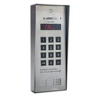 Laskomex CD-2600R Audio uksepaneel roostevabast terasest RFID-lugeriga, pinnale paigaldatav