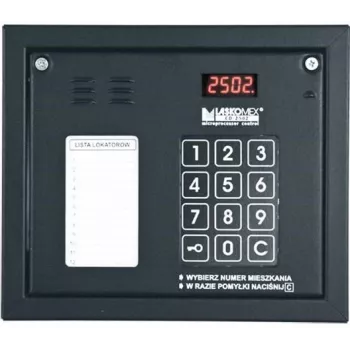 Laskomex CP-2502NR Must helipaneel väikese üürnikuloendi ja RFID-kaardilugejaga