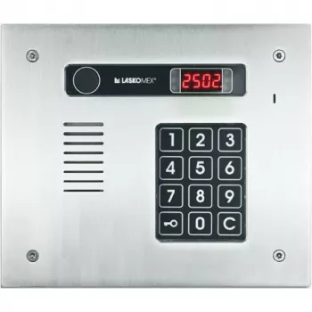Laskomex CP-2513R INOX roostevabast terasest audioukspaneel RFID-ga, 13 korterit, horisontaalne, pindpaigaldusega, hõbedane