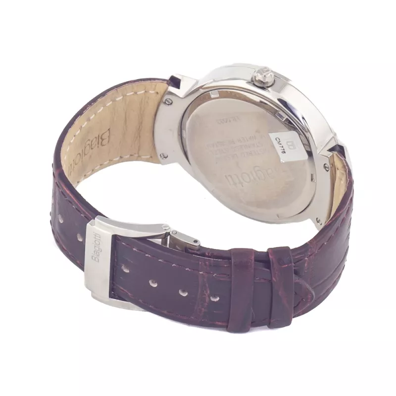 Laura Biagiotti LB0033M-04 meeste kvartskell analoog 40mm musta numbrilauga ehtne nahkrihm