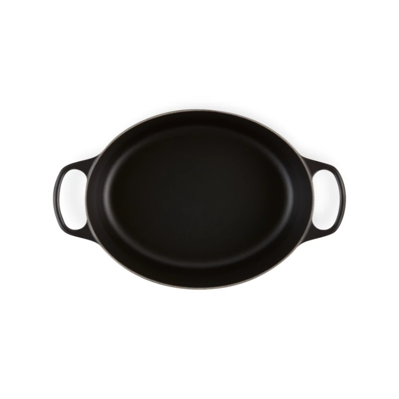 Le Creuset Signature ovaalne praepann 31 cm must emailitud malm (4.7L)