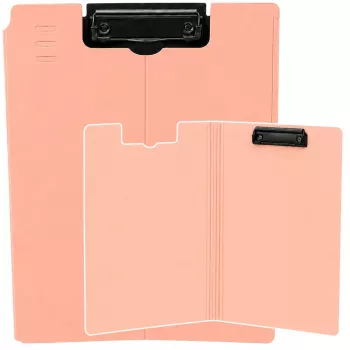 LEAN A4 Clipboard with Cover, Metal Clip, Pink Plastic