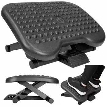 LEAN Reguleeritav ergonoomiline kontorijalatoend 3 massaažitasemega, must