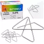LEAN Butterfly metallist kirjaklambrid dokumentidele, kontorisse, 24 mm, 100 tk