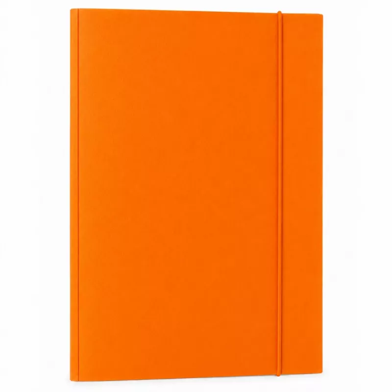 LEAN pappkaustik elastse kummipaelaga, lakitud, A4, 300 g/m², oranž