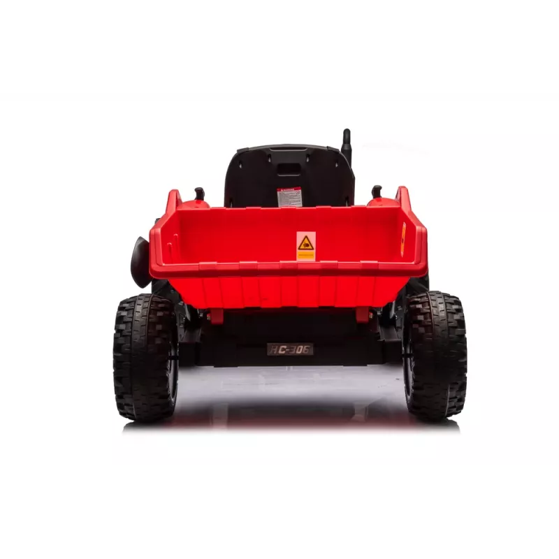 LEAN CARS 24V akutoiteline traktor HC-306 punane haagisega