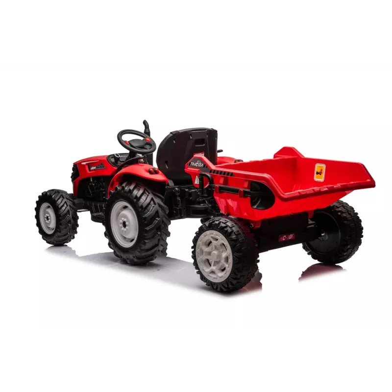 LEAN CARS 24V akutoiteline traktor HC-306 punane haagisega