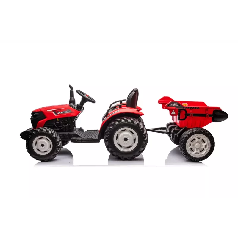 LEAN CARS 24V akutoiteline traktor HC-306 punane haagisega