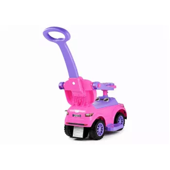 LEAN CARS 614W Toddlers Ride On Push Along with Parent Handle - Pink