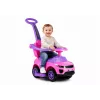LEAN CARS 614W Toddlers Ride On Push Along with Parent Handle - Pink