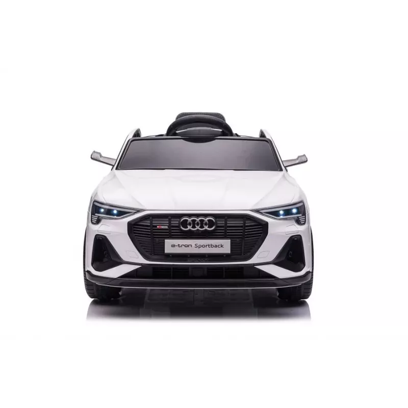 LEAN CARS Audi E-Tron elektriline lasteauto valge QLS-6688 LED-tulede ja MP3-mängijaga
