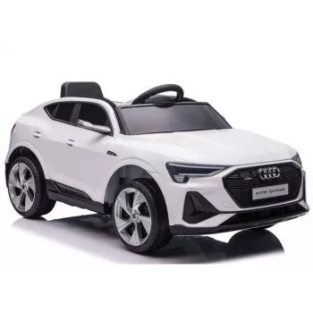 LEAN CARS Audi E-Tron elektriline lasteauto valge QLS-6688 LED-tulede ja MP3-mängijaga