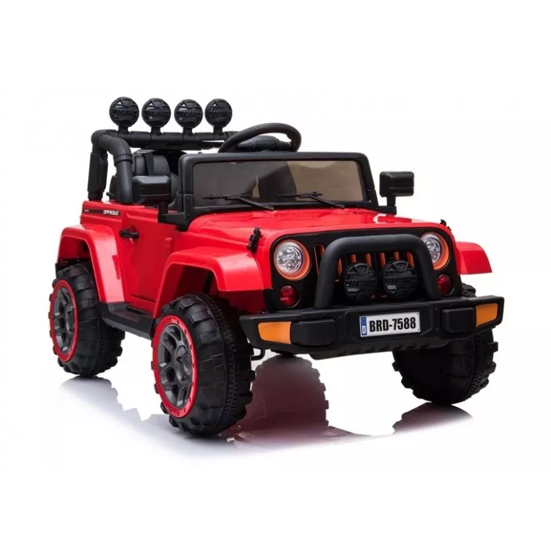 LEAN CARS Patareiauto Jeep BRD-7588 Punane 4x4 7408