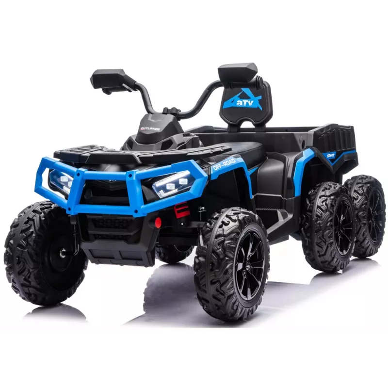 LEAN CARS Patareitoitel Neljarattaline ATV 6 Rattaga Haagisega JC606 24V 4x4 Sinine