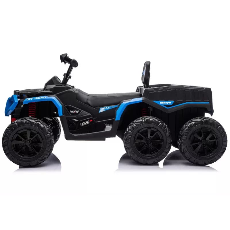 LEAN CARS Patareitoitel Neljarattaline ATV 6 Rattaga Haagisega JC606 24V 4x4 Sinine