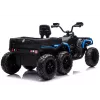 LEAN CARS Patareitoitel Neljarattaline ATV 6 Rattaga Haagisega JC606 24V 4x4 Sinine