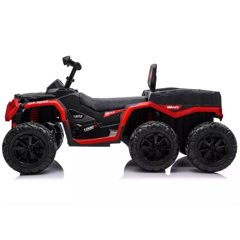 LEAN CARS Akuveoquad ATV 6 Rattaga Haagisega JC606 24V 4x4 Punane