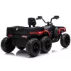 LEAN CARS Akuveoquad ATV 6 Rattaga Haagisega JC606 24V 4x4 Punane