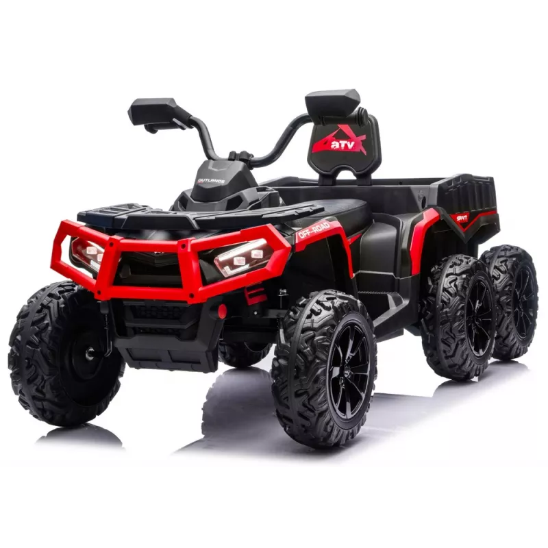 LEAN CARS Akuveoquad ATV 6 Rattaga Haagisega JC606 24V 4x4 Punane
