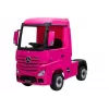 LEAN CARS Battery-Powered Car Mercedes Actros Truck Pink 4x4 with MP3 LED Pilot
