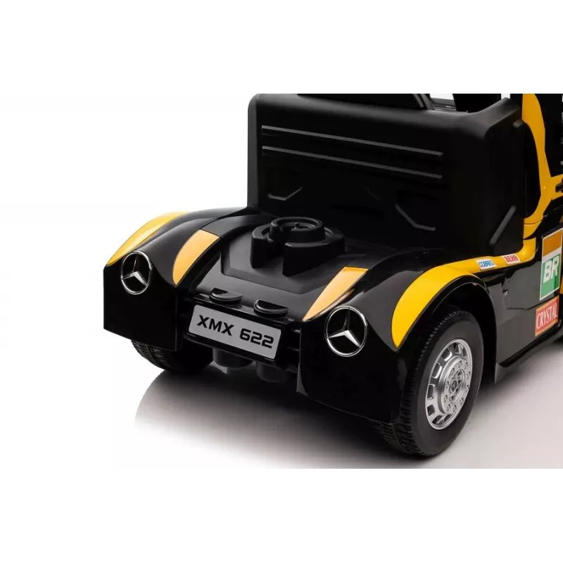 LEAN CARS Akutoitel veok Mercedes XMX622 Kollane LED-tuledega