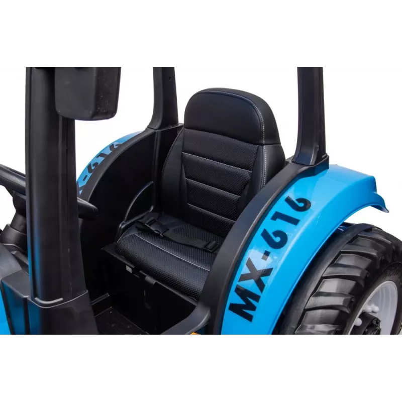 LEAN CARS Battery Tractor A011 24V Blue – Sõiduk mänguasjaks 2x200W mootorite, kaugjuhtimispuldiga, LED-tuledega ja Bluetoothiga