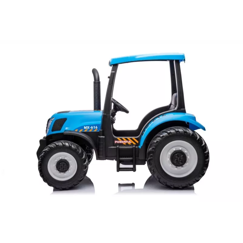 LEAN CARS Battery Tractor A011 24V Blue – Sõiduk mänguasjaks 2x200W mootorite, kaugjuhtimispuldiga, LED-tuledega ja Bluetoothiga