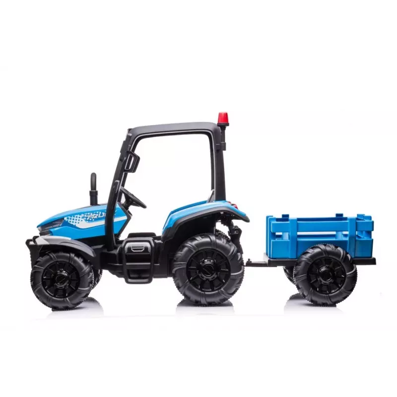 LEAN CARS Aku Traktor BLT-206 Sinine 12V Sõiduk koos Haagise ja Kaugjuhtimispuldiga