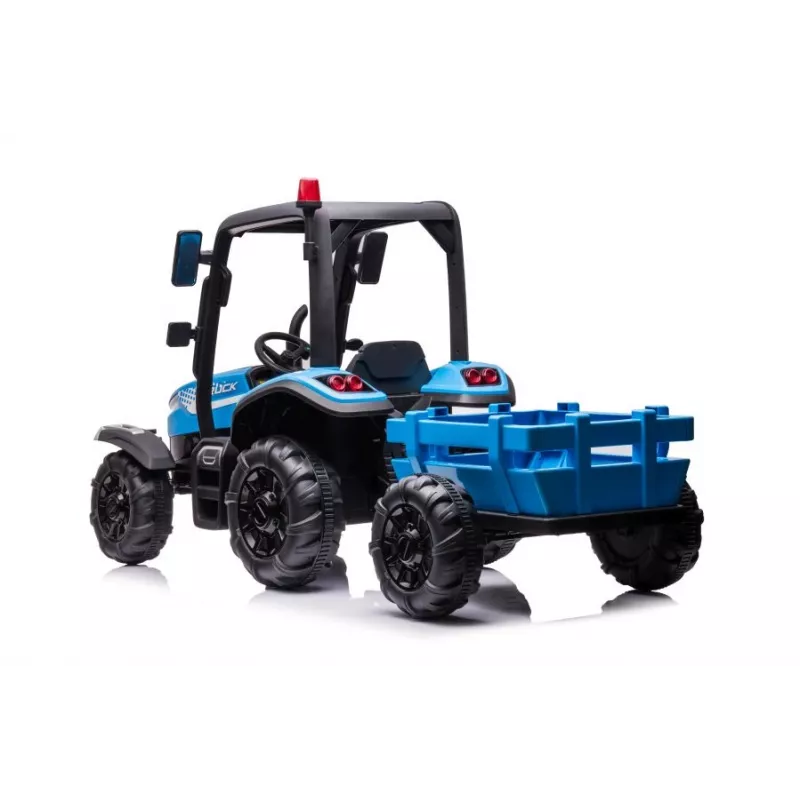 LEAN CARS Aku Traktor BLT-206 Sinine 12V Sõiduk koos Haagise ja Kaugjuhtimispuldiga