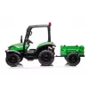 LEAN CARS akutraktor BLT-206 roheline eemaldatava haagisega, 12V sõiduauto lastele vanuses 3-8 aastat, 2x45W, EVA rattad, puldiga