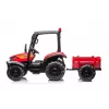 LEAN CARS akutraktor BLT-206 punane, 12V 7Ah, 2x35W, laste sõiduauto puldiga ja haagisega