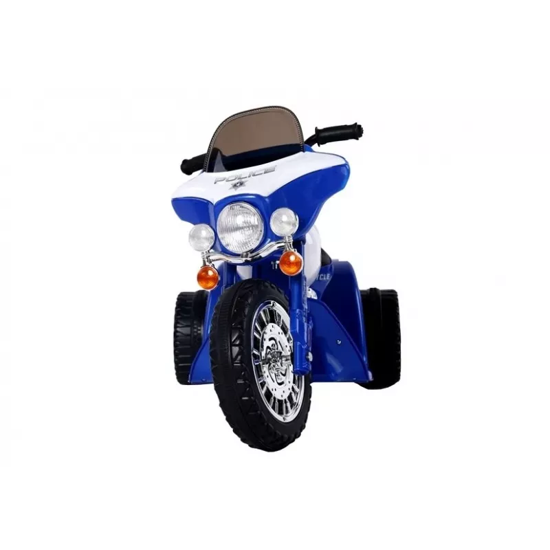 LEAN CARS Blue Electric Ride On Motorcycle JT568 Police for Children LED
