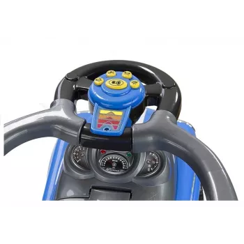 LEAN CARS Coupe Car Manual Ride On with Parent Handle - Sinine