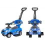 LEAN CARS Coupe Car Manual Ride On with Parent Handle - Sinine