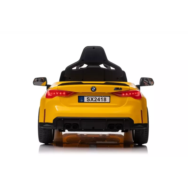 LEAN CARS Electric Ride On Car BMW M4 Yellow