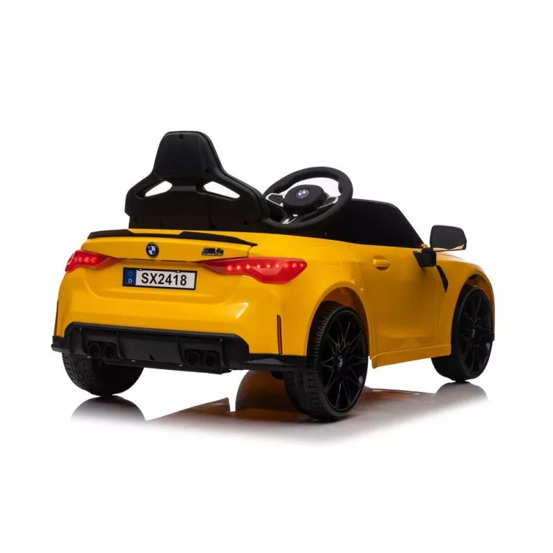 LEAN CARS Electric Ride On Car BMW M4 Yellow