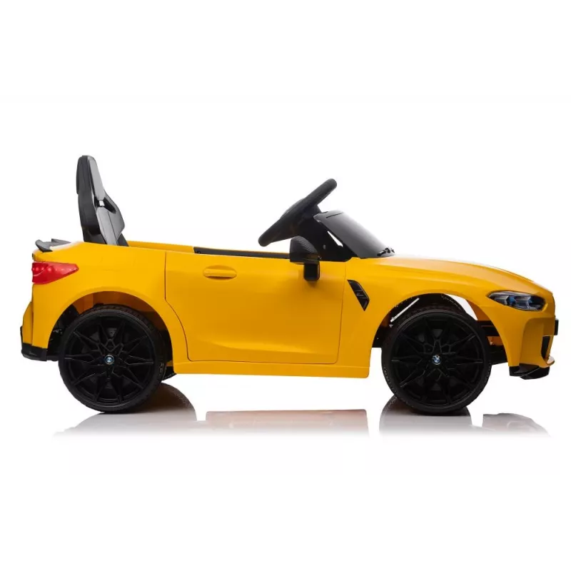 LEAN CARS Electric Ride On Car BMW M4 Yellow