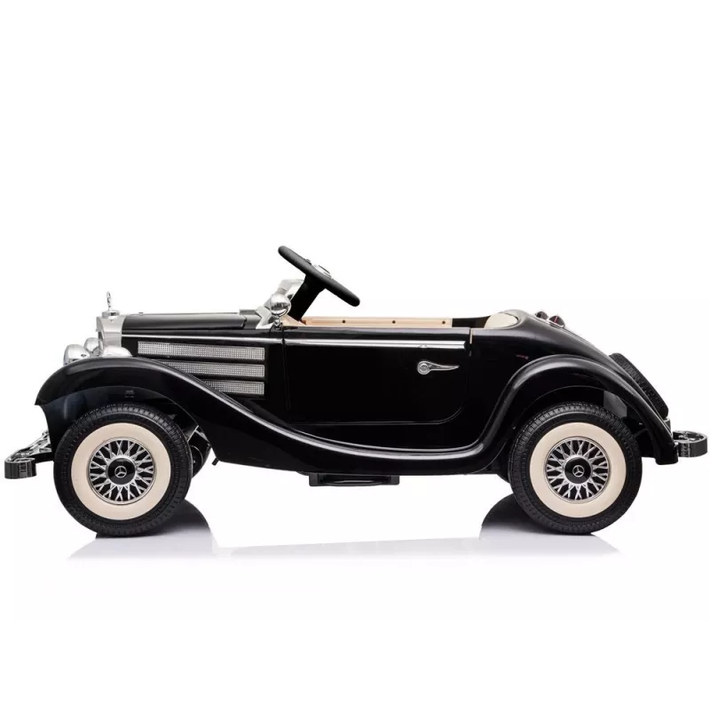 LEAN CARS Elektriline Sõiduauto Mercedes 540K Classic Premium LED Tuled MP3 Must