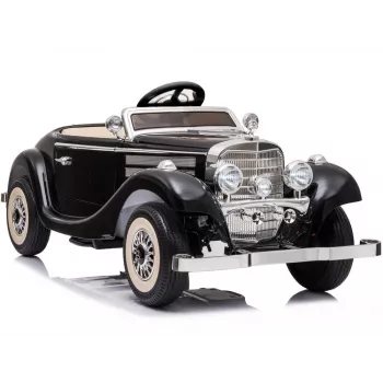LEAN CARS Elektriline Sõiduauto Mercedes 540K Classic Premium LED Tuled MP3 Must