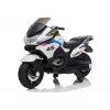 LEAN CARS Electric Ride-On Motorbike XMX609 White with MP3 and LED Lights