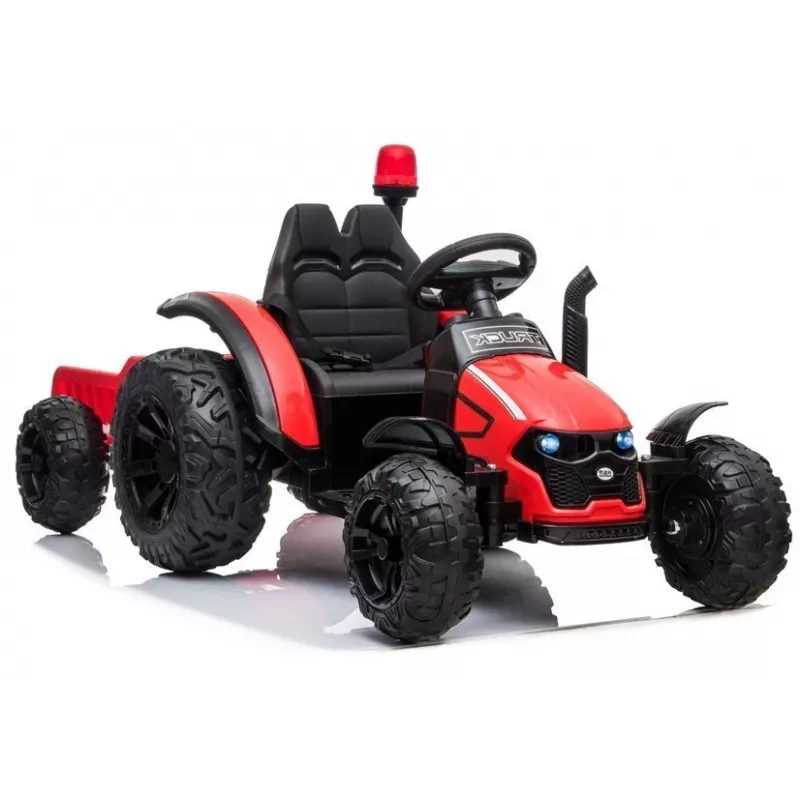 LEAN CARS Electric Ride On Tractor HZB-200 with Trailer Red