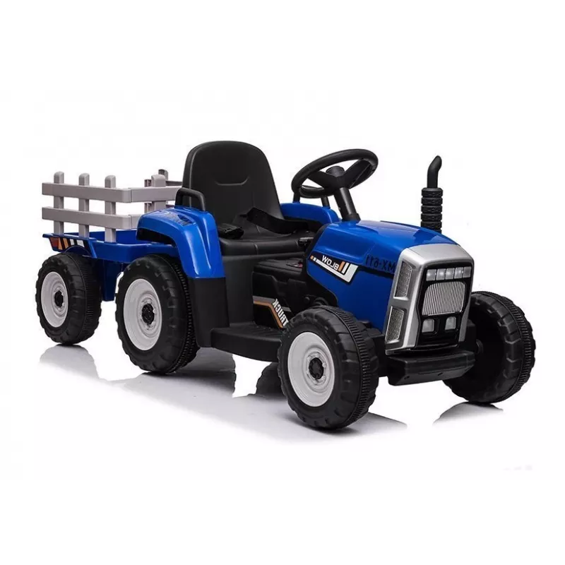 LEAN CARS Electric Ride-On Tractor with Trailer XMX611 Blue