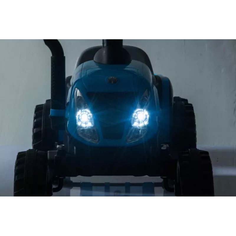 LEAN CARS elektriline traktor koos haagisega A009 sinine - 12V sõiduk, 2x35W, kaugjuhtimispult