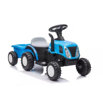 LEAN CARS elektriline traktor koos haagisega A009 sinine - 12V sõiduk, 2x35W, kaugjuhtimispult