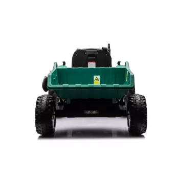 LEAN CARS HC-306 Battery Operated Tractor With Trailer Dark Green 24V