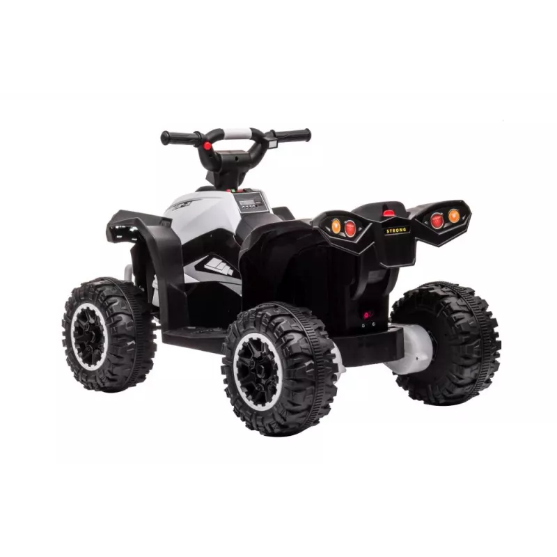 LEAN CARS HL568 Valge laste elektriauto maastikuauto – 12V 2x35W, EVA rattad, LED-tuled, MP3/USB/AUX (mudel 13558)