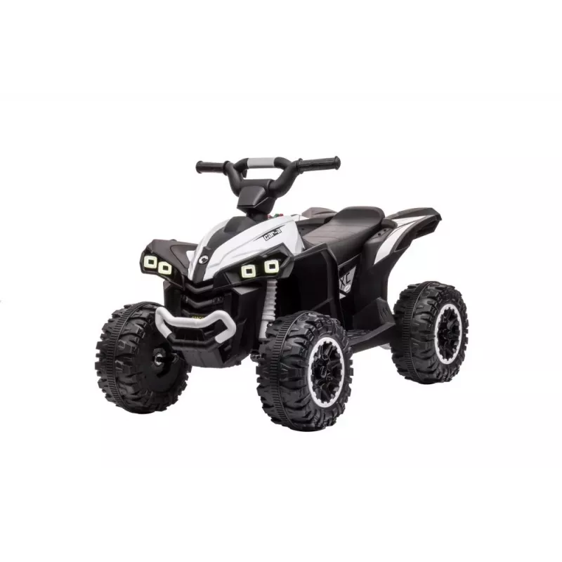 LEAN CARS HL568 Valge laste elektriauto maastikuauto – 12V 2x35W, EVA rattad, LED-tuled, MP3/USB/AUX (mudel 13558)